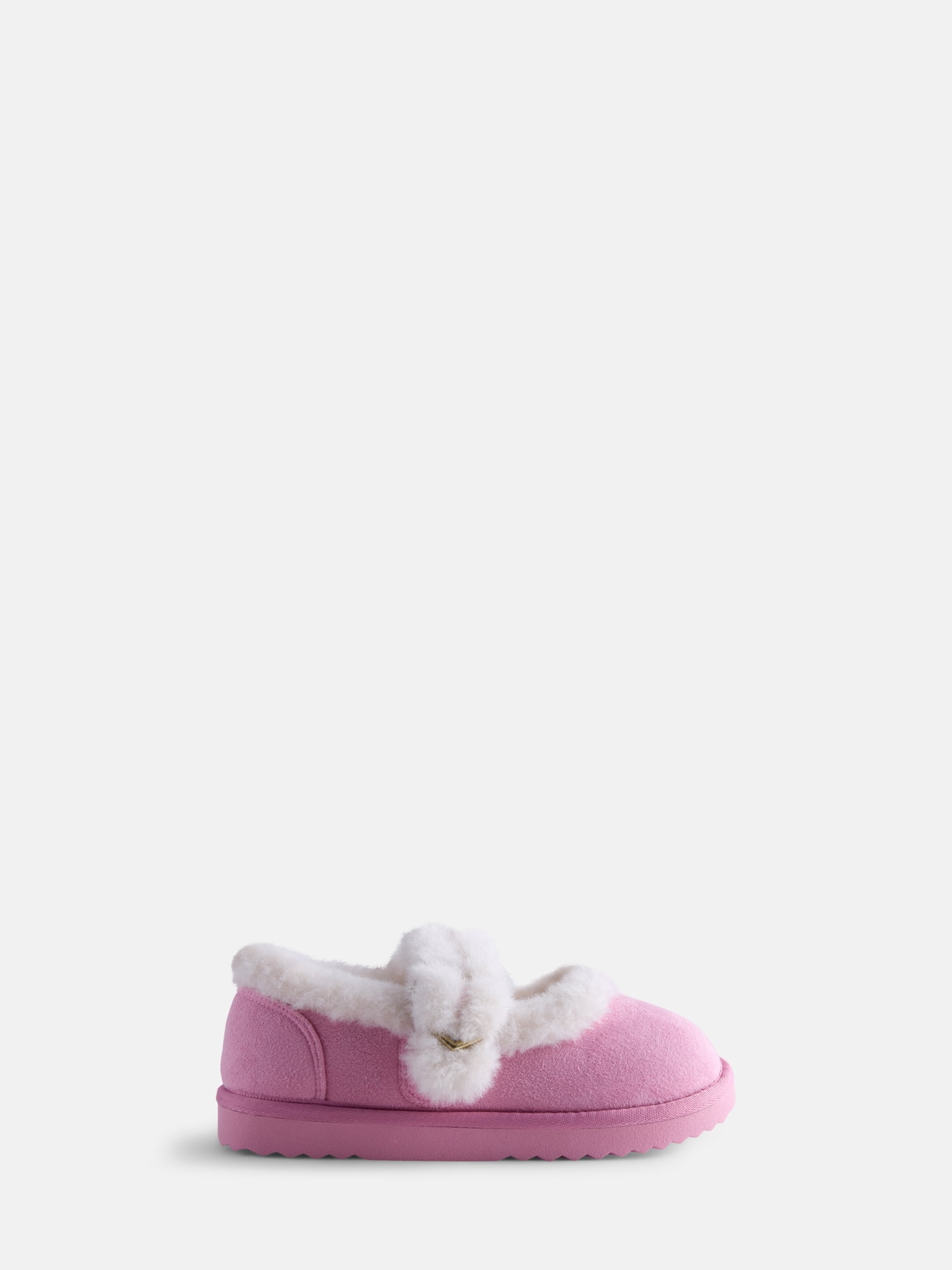 Wonder Nation Toddler, Little and Big Girls Faux Shearling Mary Jane Slippers