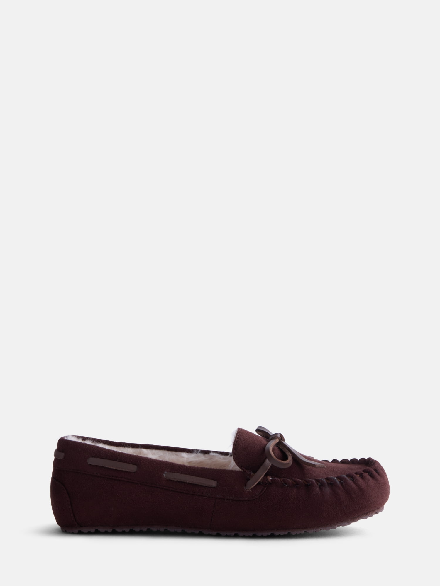 Wonder Nation Little and Big Girls Faux Fur Lined Moccasin Slippers