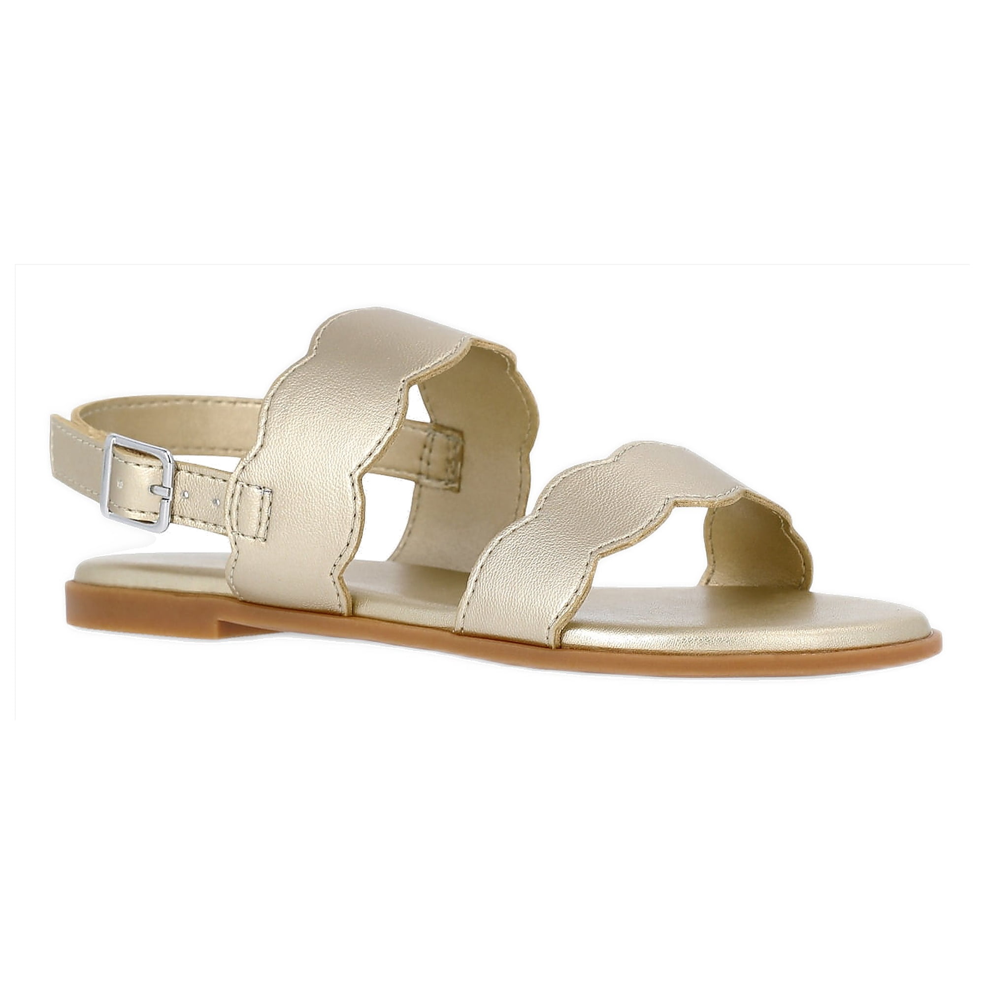 Wonder Nation Girls Two-Strap Slingback Sandals