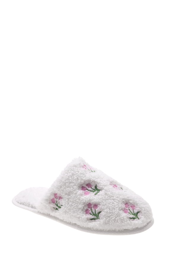 Little & Big Girls Scuff Flower Slippers