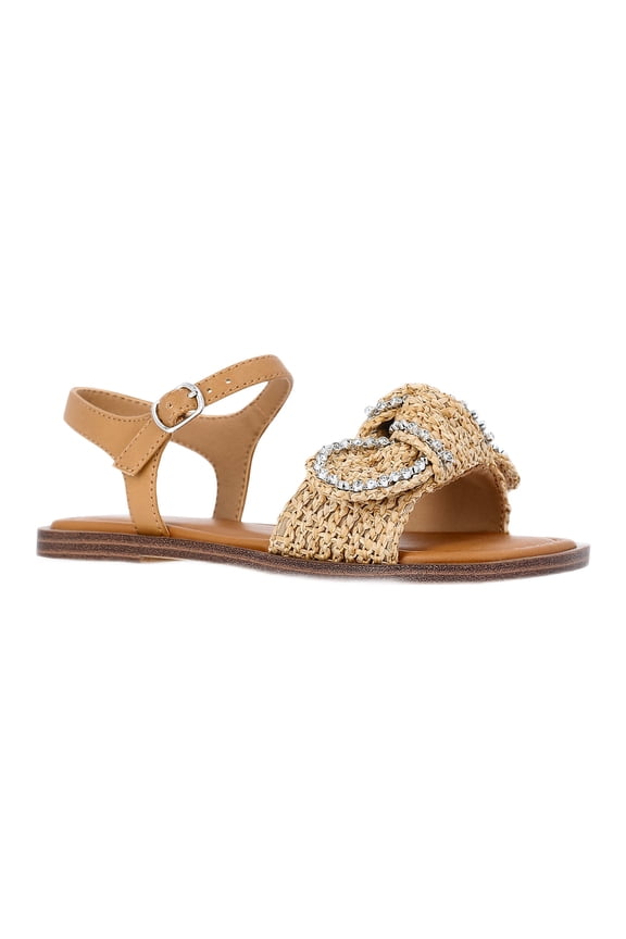 Baby and Toddler Girls Raffia Knot Sandals