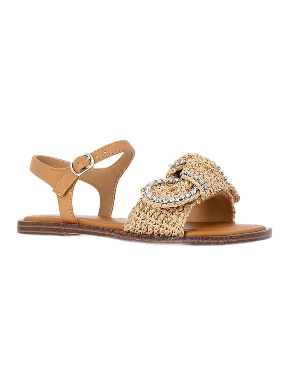 Baby and Toddler Girls Raffia Knot Sandals