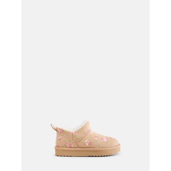 Wonder Nation Little and Big Girls' Faux Shearling Boot Slippers
