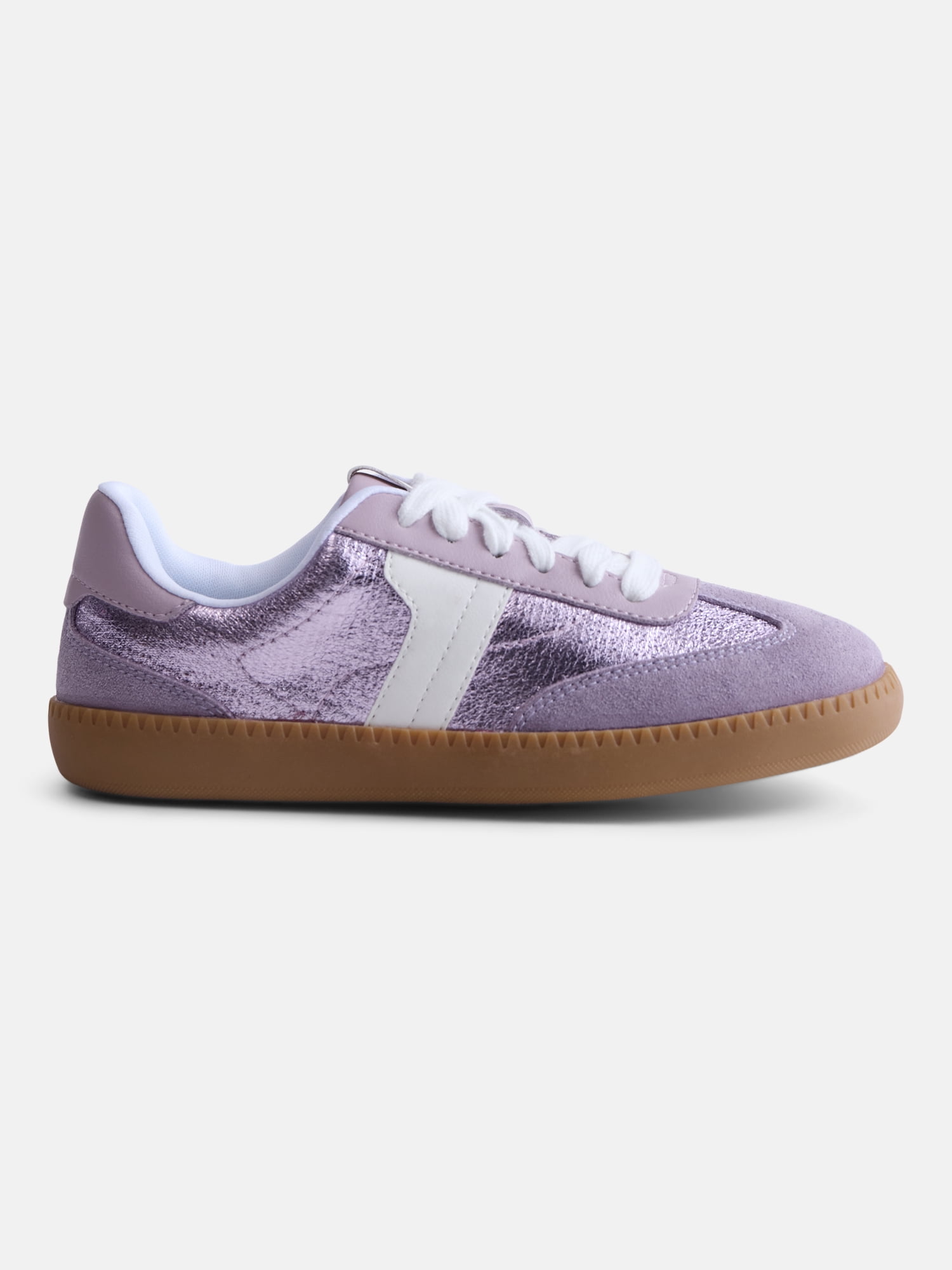 Wonder Nation Little and Big Girls Casual Soccer Sneakers with Ribbon Laces
