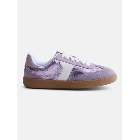 Wonder Nation Little and Big Girls Casual Soccer Sneakers with Ribbon Laces