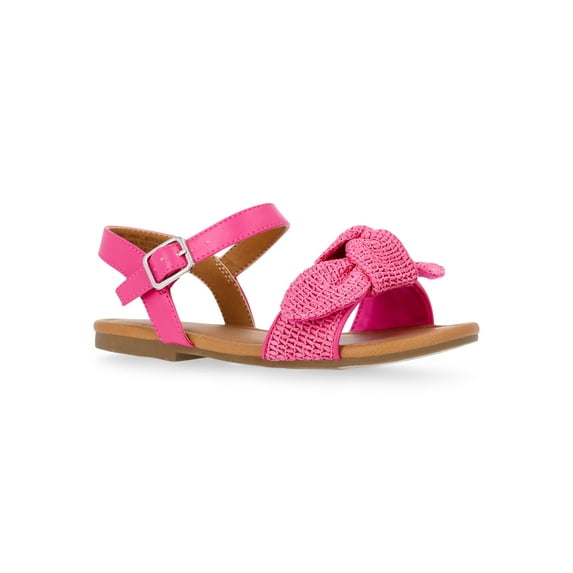 Wonder Nation Girls Raffia Swim Bow Sandals