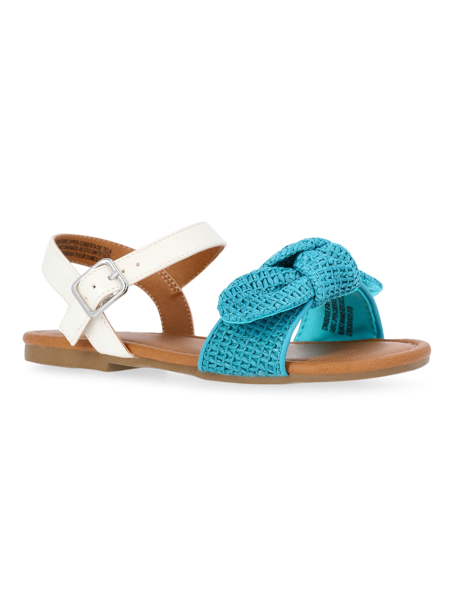 Wonder Nation Girls Raffia Swim Bow Sandals