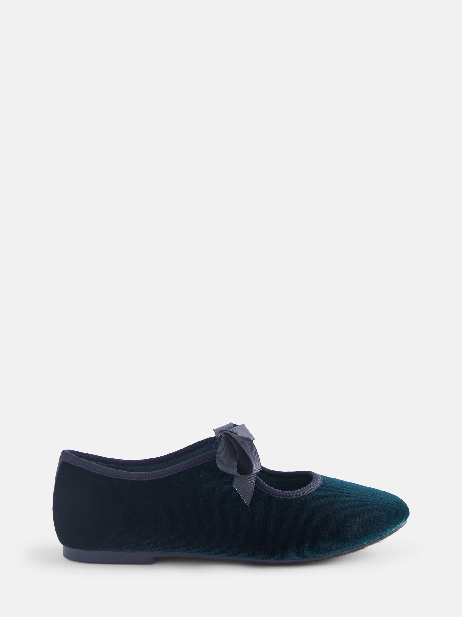 Wonder Nation Girls Velvet Bow Ballet Flats
