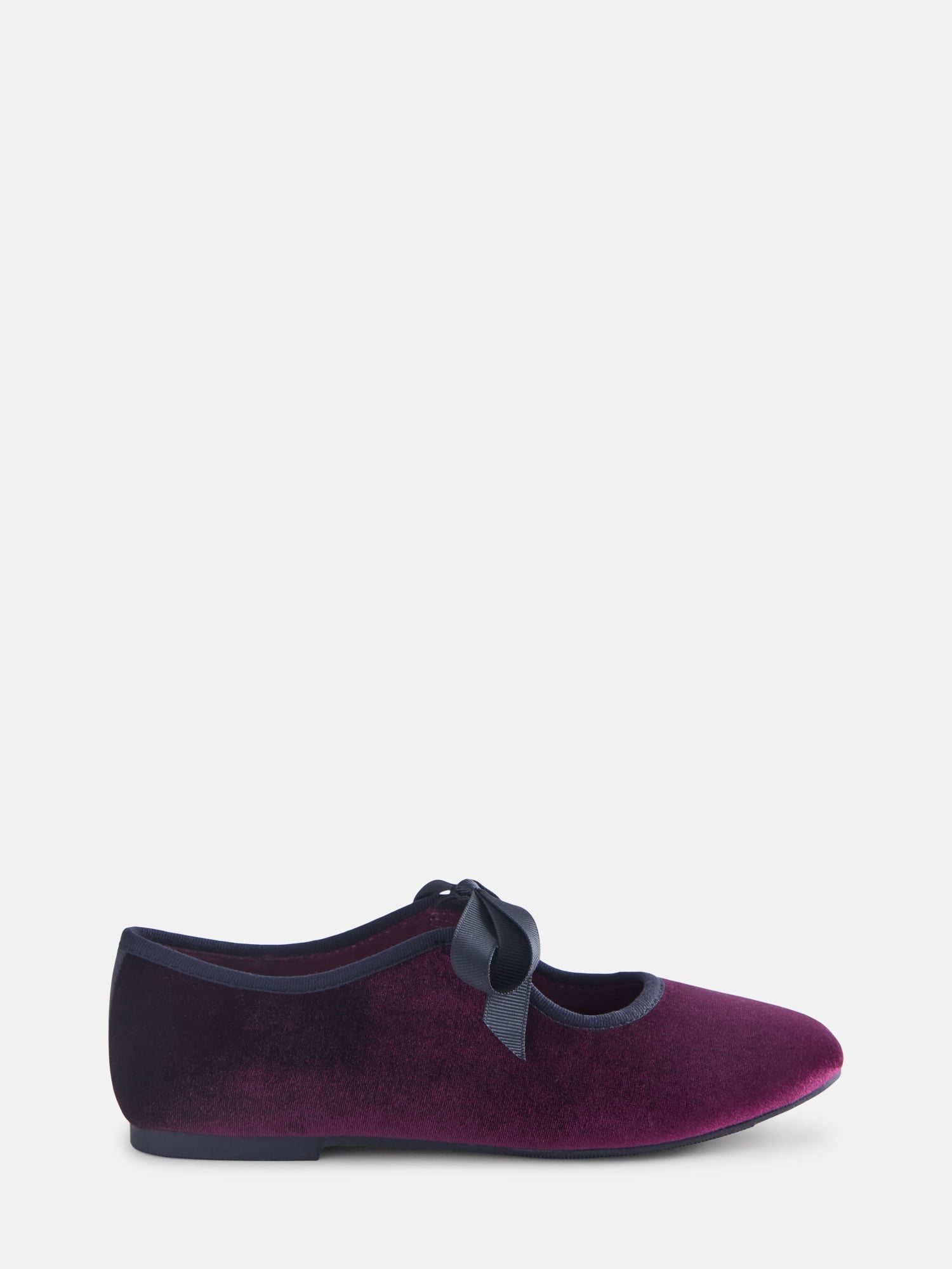 Wonder Nation Girls Velvet Bow Ballet Flats