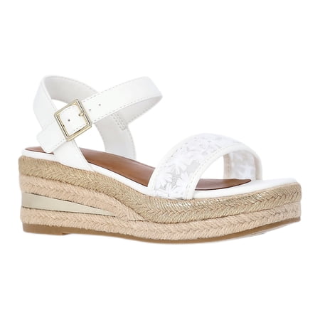 Wonder Nation Girls Buckle Texture Wedges