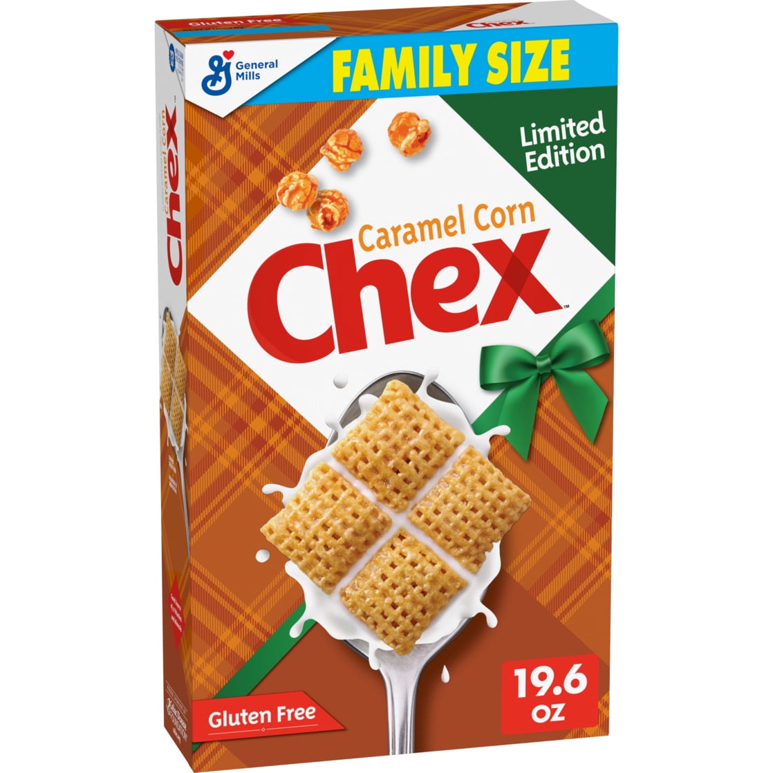 Chex Caramel Corn Cereal, Gluten Free, Homemade Chex Mix Ingredient, Family Size, 19.6 oz