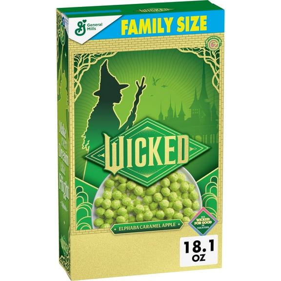 Wicked Cereal, Elphaba Caramel Apple Flavored, Family Size, 18.1 oz