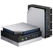 GMKtec AI Mini PC AMD Ryzen Al Max+ 395 (up to 5.1GHz) Mini Gaming Computers, 96GB LPDDR5X 8000MHz (8GB*8) 1TB PCIe 4.0 SSD, Quad Screen 8K Display, WiFi 7 & USB4, EVO-X2