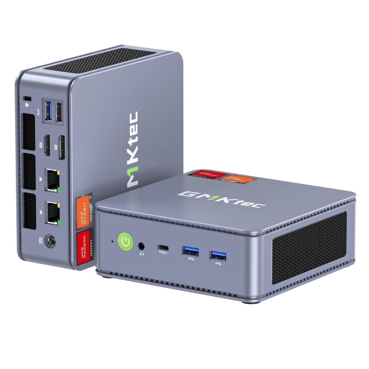 GMKtec Gaming Mini PC, 32GB RAM 1TB SSD, AMD Ryzen 7-7840HS(MAX5.1GHz), Desktop Mini Computer, Dual 2.5G LAN, WiFi 6/BT 5.2, Type-C, NucBox K6