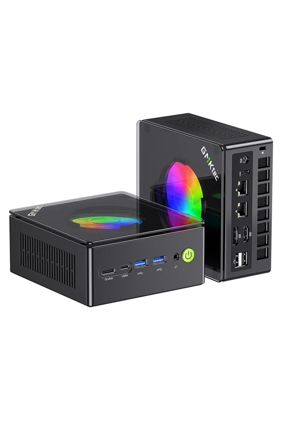 Gaming PC, AMD Ryzen 9-8945HS(Up to 5.2GHz), 32GB RAM 2TB SSD, Mini Desktop Computer, Dual NIC 2.5GbE LAN, HDMI/Oculink/USB4x2, NucBox K11