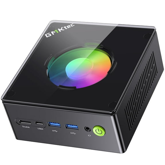 GMKtec Gaming PC, K11 AMD Ryzen 9 8945HS(8C/16T, Up to 5.2GHz), 32GB DDR5 RAM 1TB Mini Desktop Computer, USB4x2, Oculink, Dual NIC 2.5GbE LAN