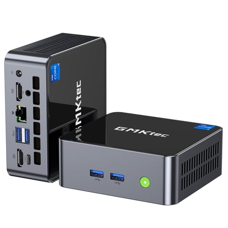 GMKtec Mini PC, 32GB DDR4 RAM 2TB NVMe SSD, Intel Core i9-12900HK(Turbo 5.0 GHz), Desktop Mini Computer, Triple 4K Display, WiFi 6, BT5.2, USB-C, NucBox M3 Plus