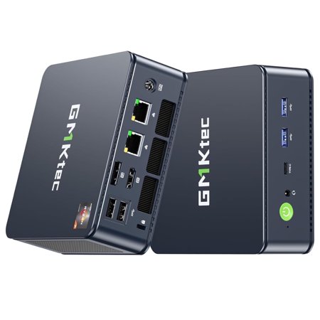GMKtec Mini PC, AMD Ryzen7 5825U(4.5GHz), DDR4 32GB RAM 1TB SSD, Windows 11 Pro Desktop Computers, Triple 4K Display, Dual NIC LAN 2.5GbE, WiFi 6E/BT 5.2, NucBox M5 Plus