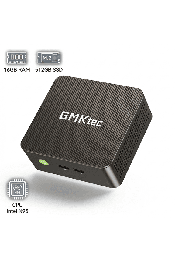 Mini PC, Intel Alder Lake N95(Up to 3.4GHz), 16GB DDR4 512GB SSD, Mini Desktop Computer, Windows 11 Pro, NucBox G3S