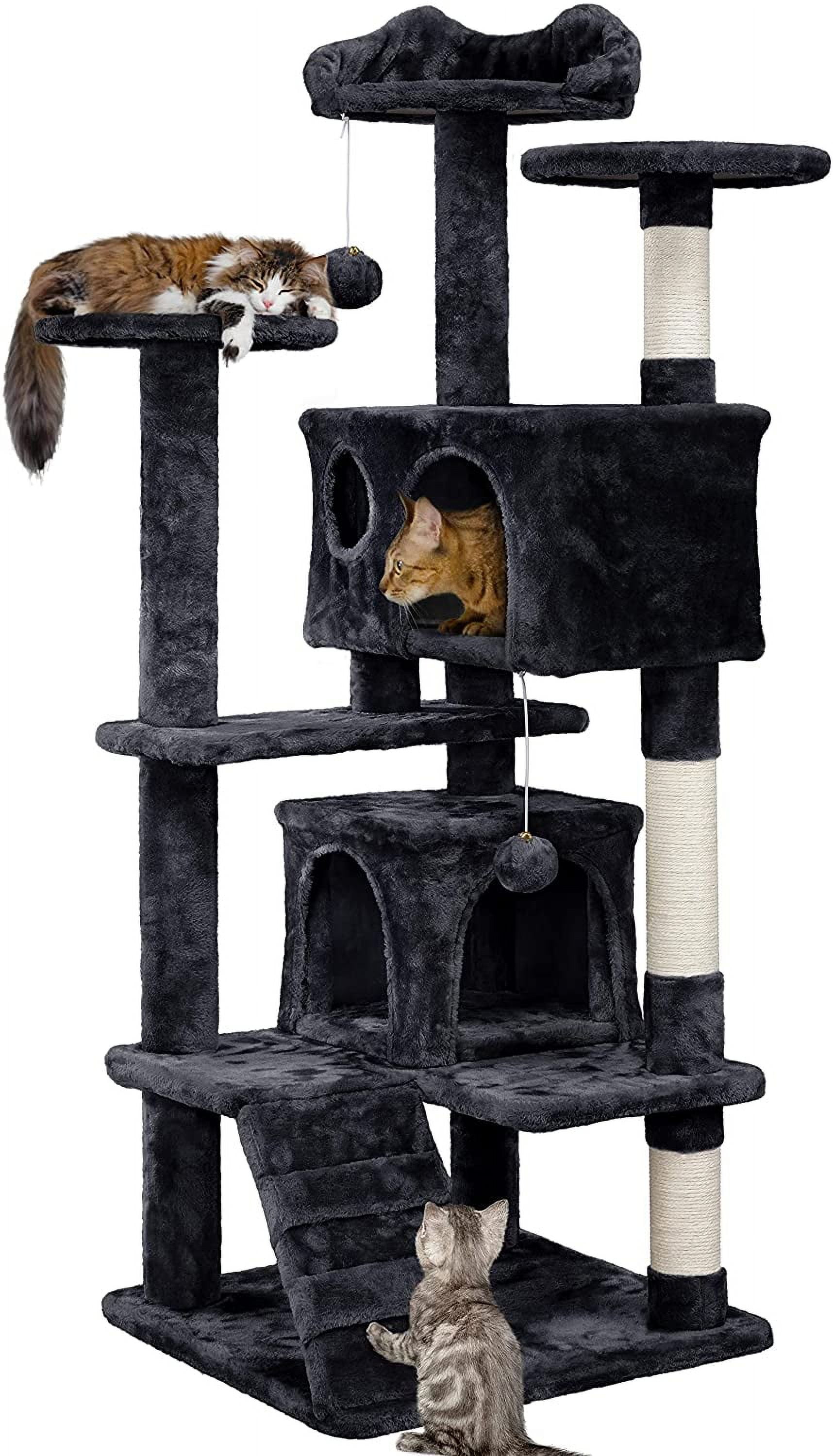GMNIU 54in Cat Tree Tower Condo, Cat Tree for Indoor Cats w/Scratching Post for Kittens Pet House Play