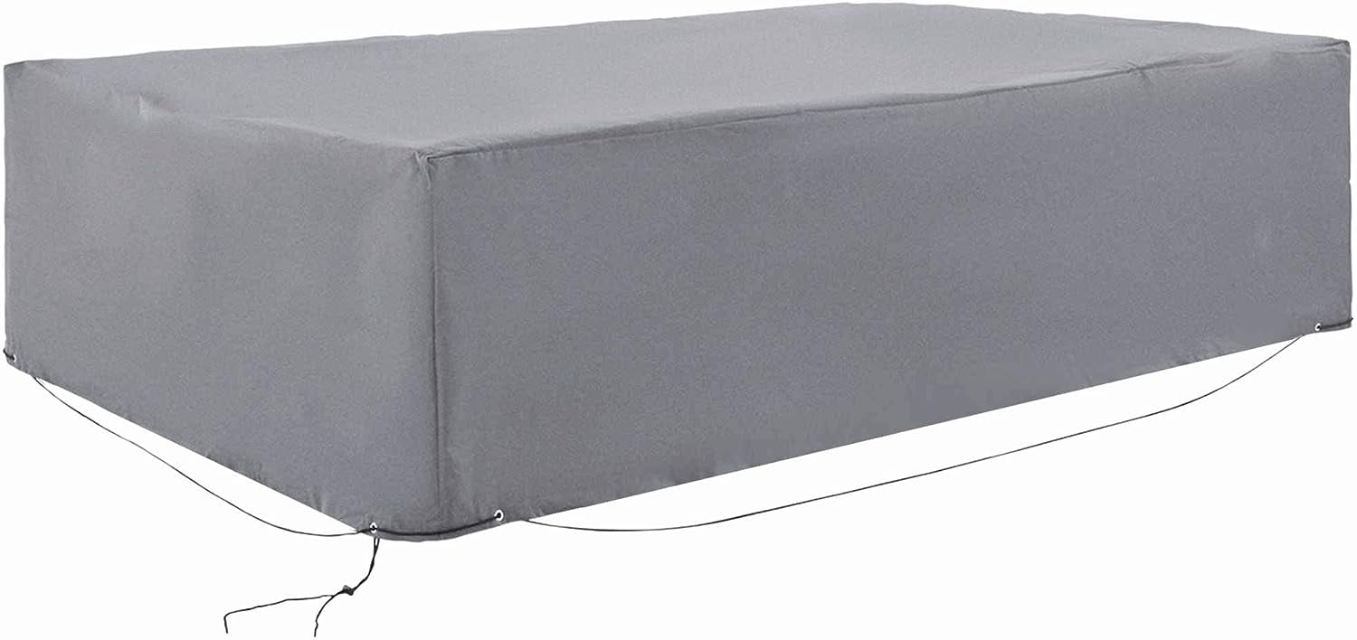 GMNIU 97" x 65" x 26" Heavy Duty Outdoor Sectional Sofa Cover, Waterproof Patio Furniture Cover for Weather Protection, Gray
