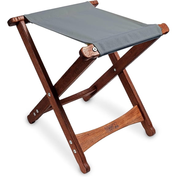 GMNIU Pangean Folding Stool  Canvas Camp & Wood Camp Stool for Portable & Outdoor Seating in Granite