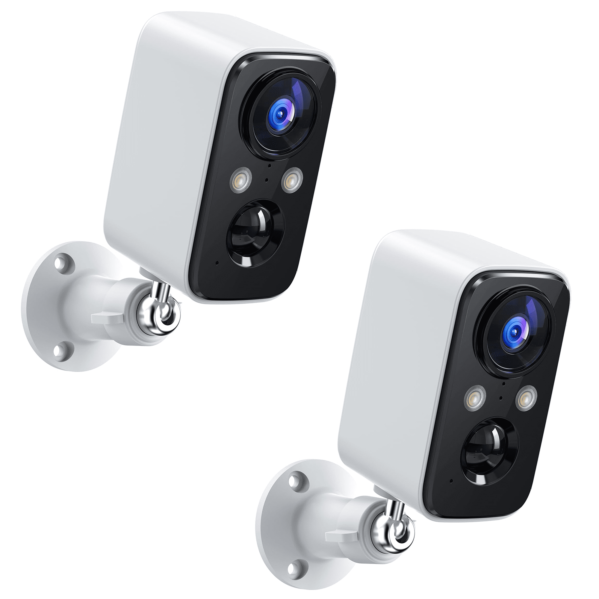 GMOX 2K Wireless Outdoor Security Camera, UHD Live View Home Surveillance Camera 2 Pack - Solar Panel not Included