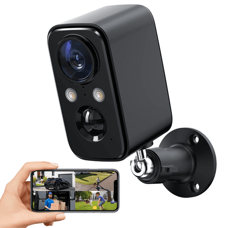 GMOX 2K Wireless Outdoor Security Camera with Spotlight, Waterproof PIR Detection 2.4Ghz Wi-Fi