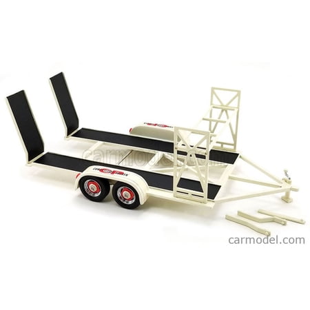 GMP Tandem Trailer with Tire Rack Beige Holman Moody - Competition Proven 1-18 Diecast Model Car