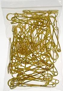 GMP001 Gold 3" Safety Kilt/Carpet Skirt Monster Pins Heavy Duty (50 Pack) Gold Brass Tone Finish for Flooring Furniture and Carpets