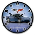 thumbnail image 1 of GMRE1112349 C6 Corvette Supersonic Blue clock - Made in USA, 1 of 3
