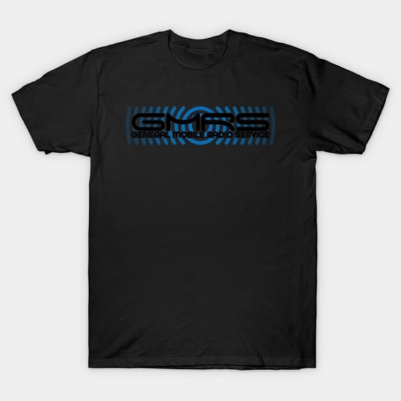 GMRS General Mobile Radio Service Black Walkie Talkie Communication Unisex T-Shirt, up to size 3XL.