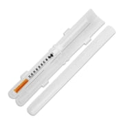 GMS 100c Syringe Case - Holds Syringes with Needles, Small & Discreet, Ideal for Travel, Sharps Container - 2-Pack - Clear