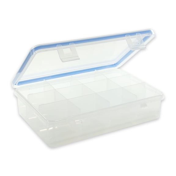 GMS 12 Compartment Vitamin Pill Organizer - Large Size Suitable for Multiple Supplements & Tablets - Safe, Secure Design with Easy Locking Lid - Medicine Cabinet Organizer & Ideal for Travel