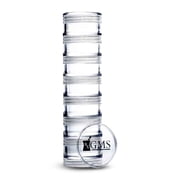GMS 7 Day Medicine Pill Organizer - Stackable Pill Box - Ideal for Travel - Fits Small Tablets, Pills & Vitamin Supplements - Daily & Weekly Medicine Organized in One Place - Extra Small - Clear