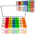 thumbnail image 1 of GMS Gasketed 7-Day 4-Times-a-Day Pill Organizer for Vitamins, Pills, and Supplements - BPA-Free & Waterproof with Daily, Removable, Multi-Colored Tablet Boxes, 1 of 6