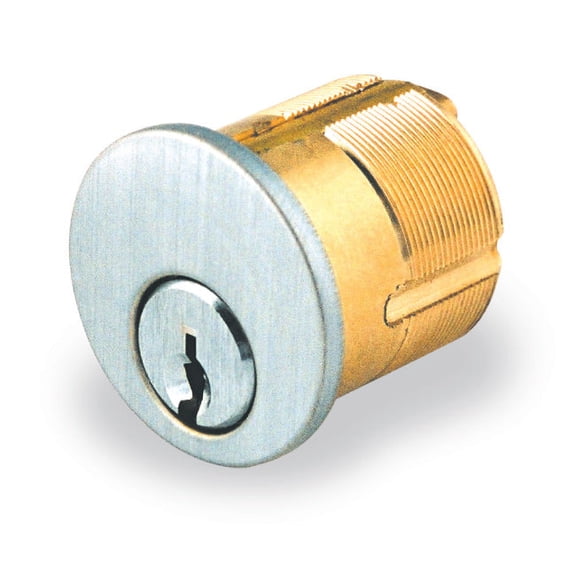 GMS M100WR Weiser Keyway 1" Mortise Cylinder 26D Satin Aluminum Finish