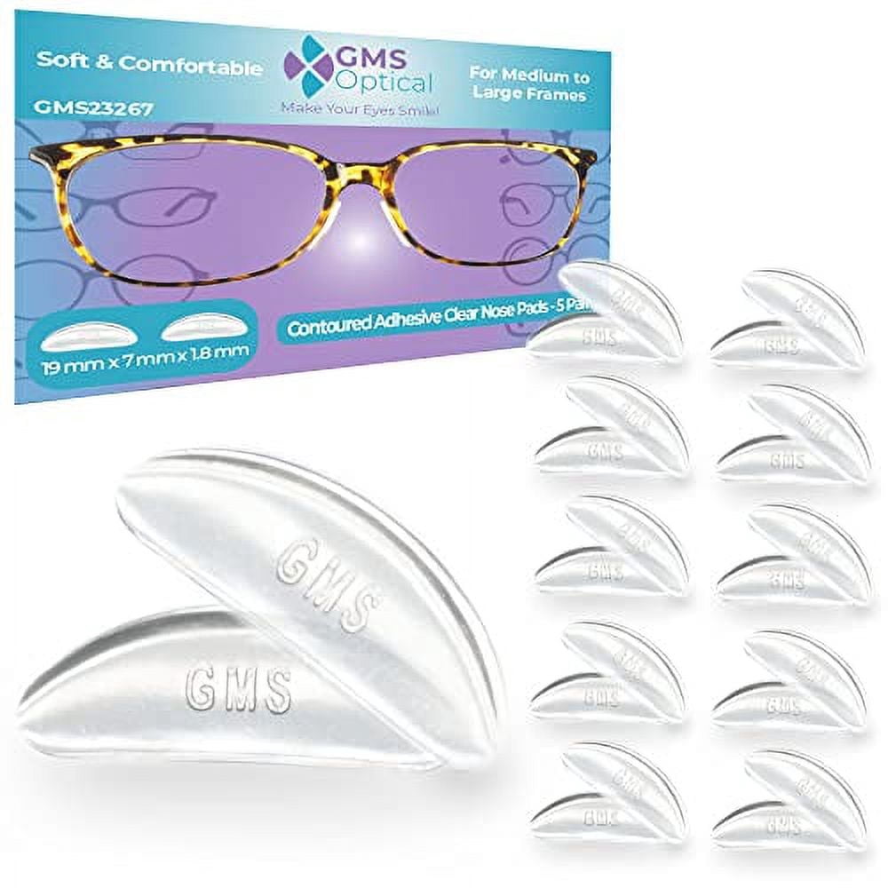 GMS OpticalÂ® 1.8mm Anti-Slip Adhesive Contoured Soft Silicone Eyeglass ...