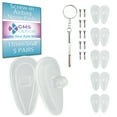 thumbnail image 1 of GMS Optical Comfort Line - 7mm Regular Wide/11mm Small Length - Air Bag Screw-in Soft Silicone Nose Pads for Glasses, Sunglasses, Glasses Repair Kit with Screws, Keep Glasses from Sliding (5 Pair), 1 of 8