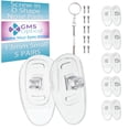 thumbnail image 1 of GMS Optical 13mm Small Length / 6mm Wide – D Shape Screw-In Soft Silicone Nose Pads with Screws and Screwdriver for Glasses, Sunglasses, and Eyewear (5 Pair), 1 of 1