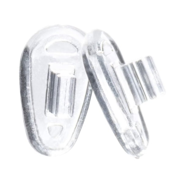Premium Grade Soft Silicone - D -Shape Screw-on or Click-on Silicon Nose Pads 15 mm (10 Pair, D Shape 15MM Clip ON)