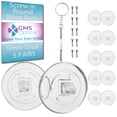 thumbnail image 1 of GMS Optical Round Screw-in Silicone Eyeglass Nose Pads for Glasses, Sunglasses, and Eye Wear - 9mm (5 Pair), 1 of 6
