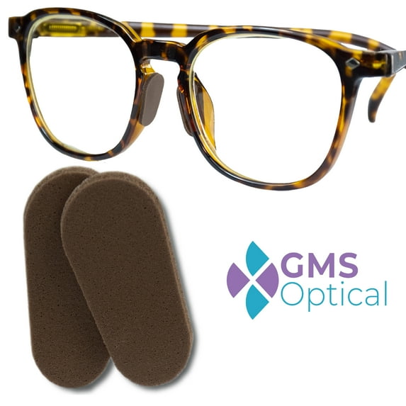 gms optical soft foam nose pads - coffee color (10 count)