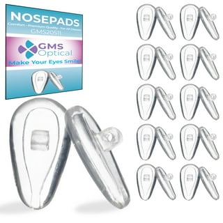 GMS Optical Nose Pads for Eyeglasses - Strap Bridge Screw-In Small 18mm x  19mm (Pack of 10) 