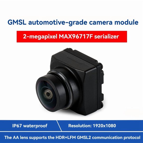 GMSL 2MP Camera Module AA Lens 1920x1080 30fps IP67 Waterproof Automotive-Grade CMOS Image Sensor Supports HDR+ GMSL2