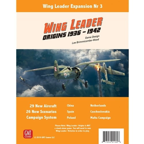 GMT Games Wing Leader Expansion Nr 3, Origins 1936-1942 GMT 1919
