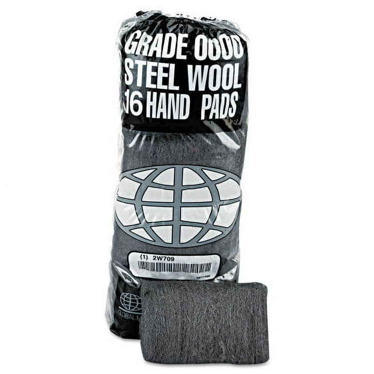 Industrial-Quality Steel Wool Hand Pad, #2 Medium Coarse, Steel Gray, 16/Pack, 12 Packs/Carton Industrial-Quality Steel Wool Hand Pad, #2 Medium Coarse, Steel Gray, 16/Pack, 12 Packs/Carton