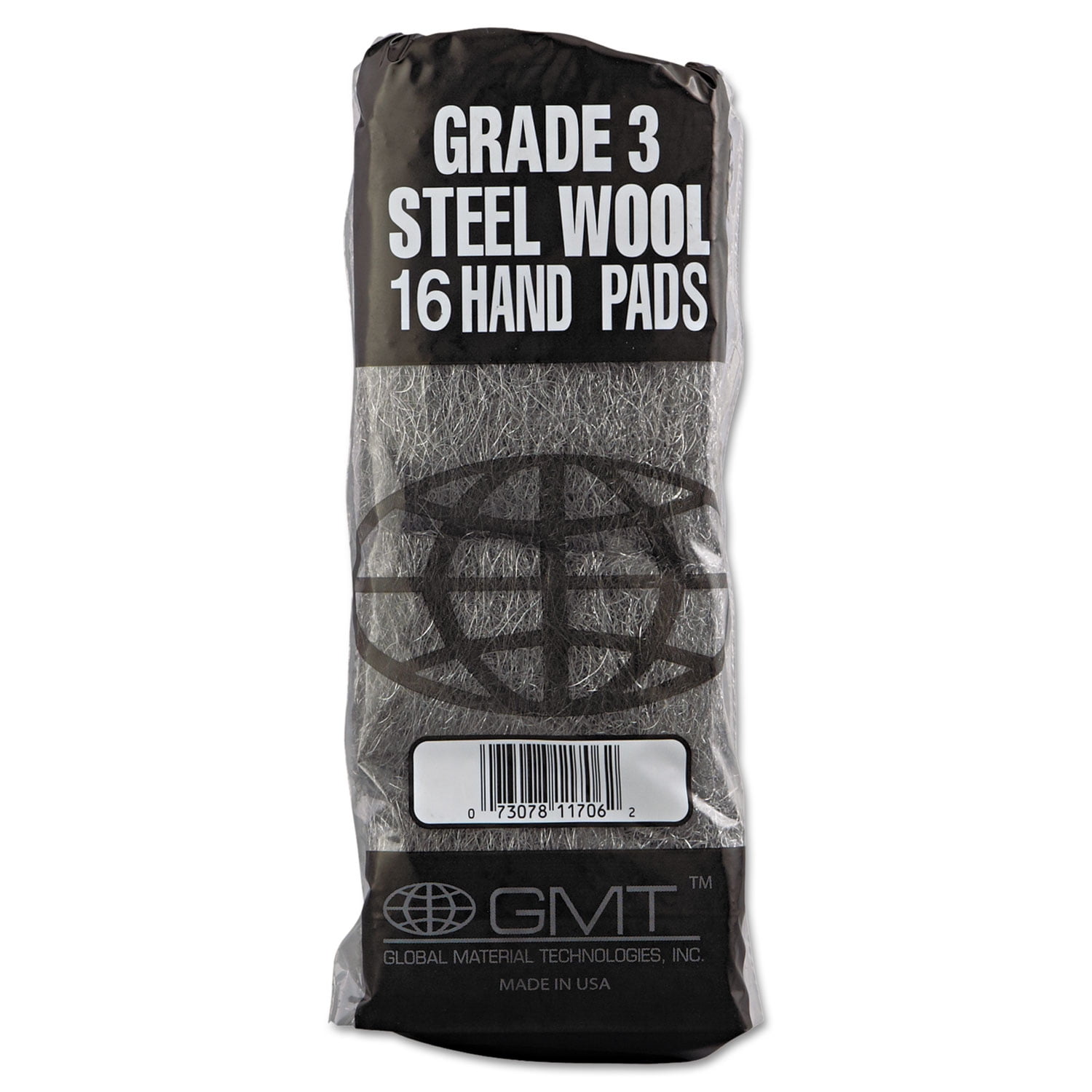 Industrial-Quality Steel Wool Hand Pads, #3 Medium, Steel Gray, 16 Pads/Sleeve, 12 Sleeves/Carton Industrial-Quality Steel Wool Hand Pads, #3 Medium, Steel Gray, 16 Pads/Sleeve, 12 Sleeves/Carton