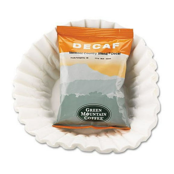 Green Mountain Vermont Country Blend Decaf Coffee Fraction Packs, 2.2oz, 50/Carton