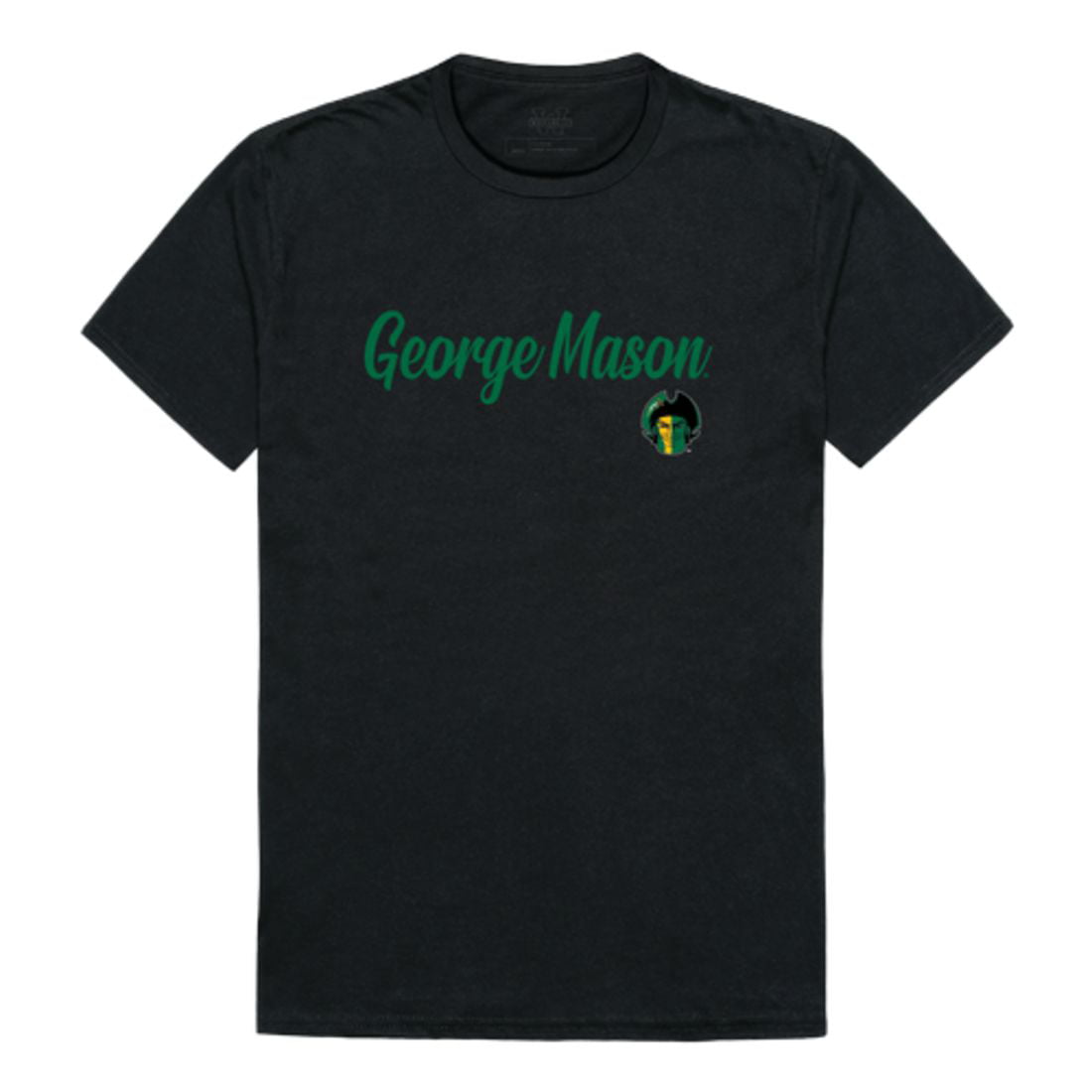 GMU George Mason University Patriots Script Tee T-Shirt Green Large 